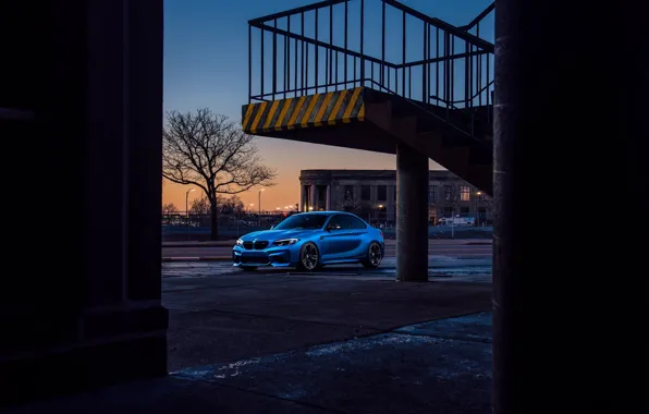 Picture BMW, German, Car, Blue, Front, Sport