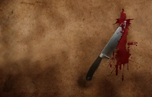 Picture blood, minimalism, knife
