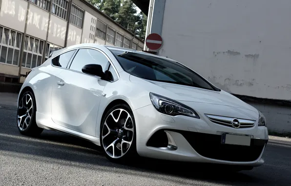 Opel, White, Astra, Opc