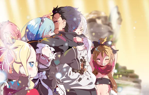 Picture anime, tears, art, characters, Subaru, Re: Zero kara hajime chip isek or Seikatsu