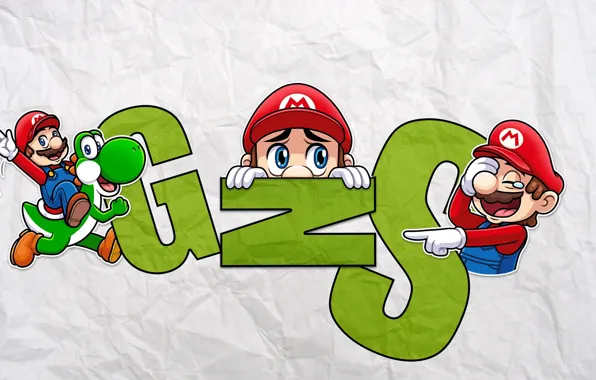 White, Grey, Super Mario, Green, GNS