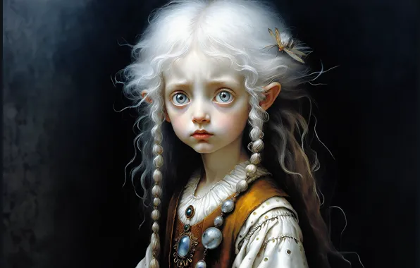 Girl, AI art, neural network