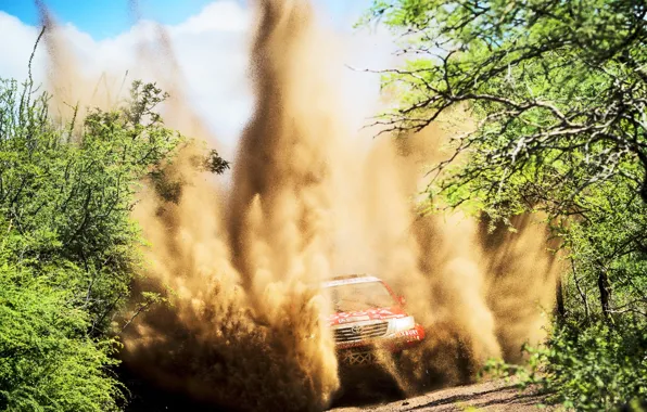 Sand, Sport, Speed, Race, Lights, Toyota, Hilux, Rally