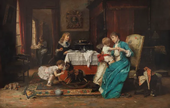 Picture 1886, Czech painter, Czech painter, National Gallery in Prague, National gallery in Prague, oil on …