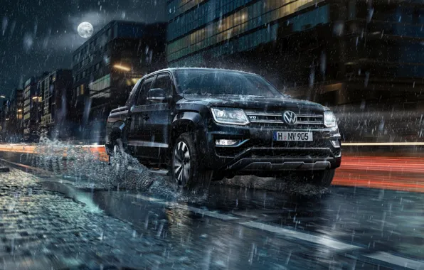 Rain, Volkswagen, pickup, Amarok, V6