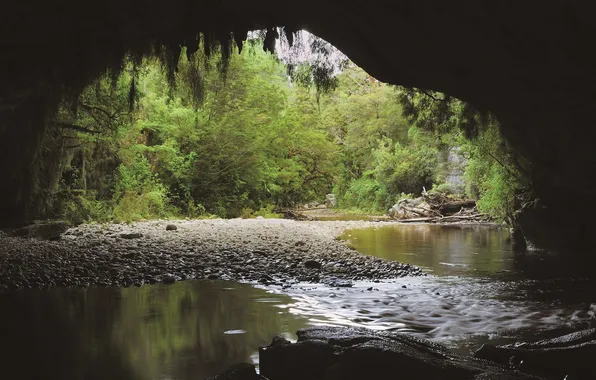 Bridge, tunnel, shadow, stream