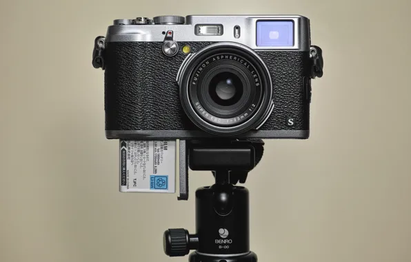 Picture background, lens, matrix, tripod, aperture, viewfinder, self-timer, Fujifilm X100S