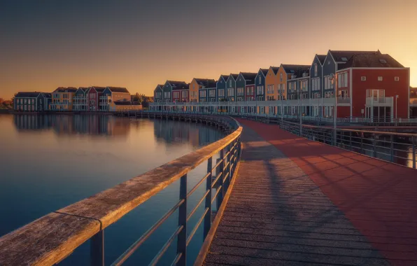 Download Wallpaper Bridge Lake Home Netherlands Netherlands Houten Houten Lake Retplas