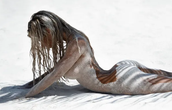 Girl, sexy, ass, beach, long hair, legs, boobs, breast