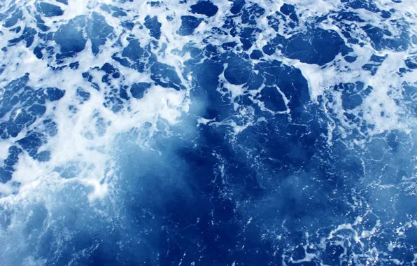Sea, Wave, Foam, Blue