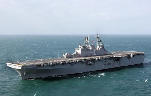 Picture clouds, the ocean, ship, deck, US NAVY, landing, LHD8, Universal