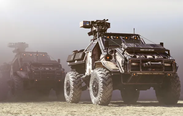 Auto, Dust, Machine, SUV, Rendering, Concept Art, Weapons, Transport