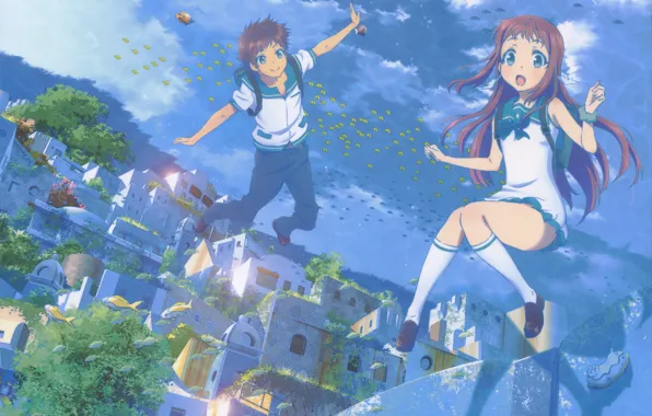 Fish, home, underwater world, friends, students, slug, Like no Asukara, Hike Zoar Sakishima