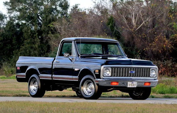 Picture Chevrolet, Chevrolet, 1971, Pickup, the front, Pickup, C10, Cheyenne