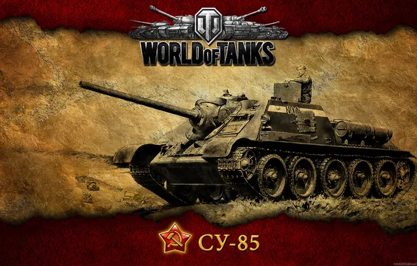 Picture tank, USSR, tanks, WoT, World of Tanks, PT-ACS, SU-85