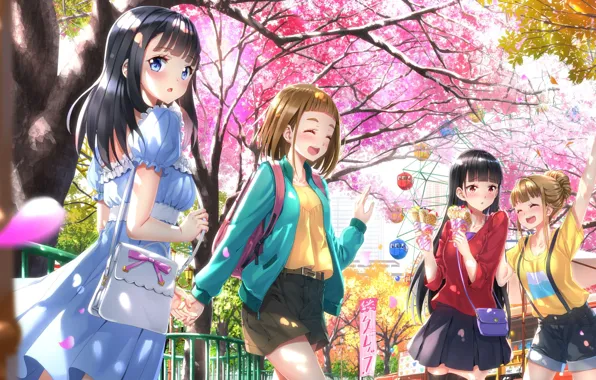 Girls, Spring, Park