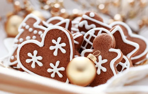 Holiday, new year, Christmas, cookies, Christmas balls
