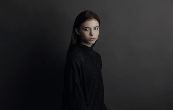 Portrait, the beauty, Nicole, Studio