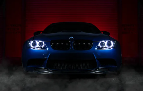 BMW, BMW, blue, front, E92