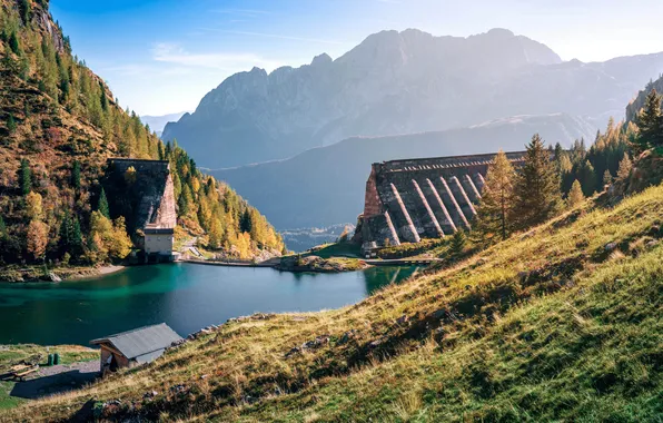 Italy, Italy, Sunlight, Bergamo, Bergamo, reservoir, Sunlight, Reservoir