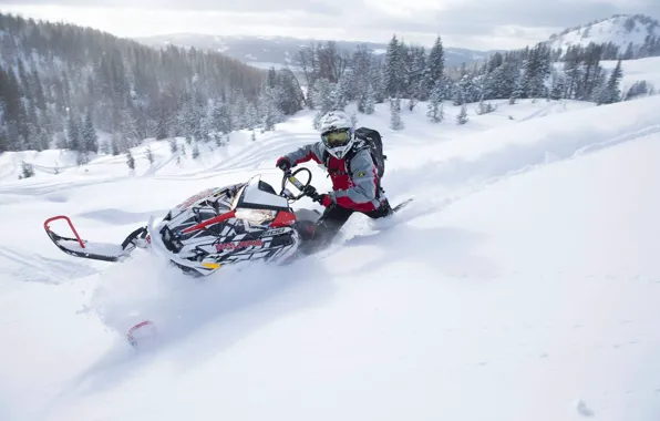 Picture Snow, Snow, snowmobile, Polaris, snowmobile, Polaris