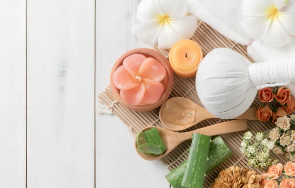 Flowers, soap, pouch, plumeria, Spa