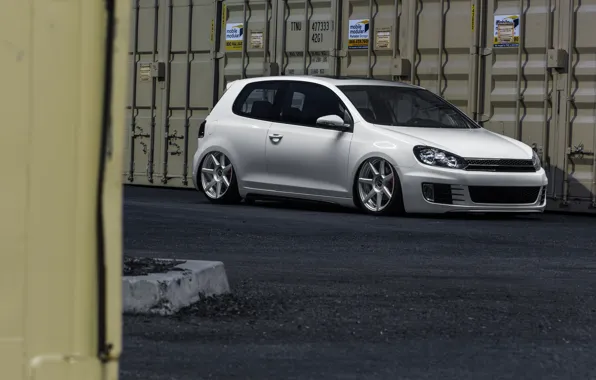 Picture Volkswagen, Candy, golf, White, GTI, MK6