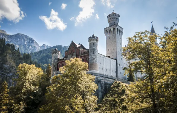 Autumn, castle, Neuschwanstein