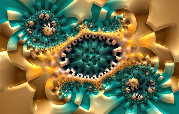 Abstraction, pattern, fractals, fractal, ornament, symmetry, abstract background
