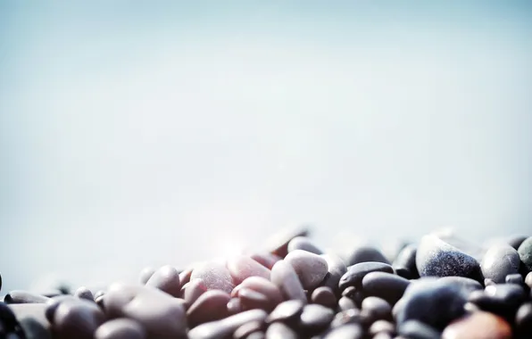 Picture light, pebbles, stones