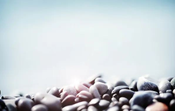 Light, pebbles, stones