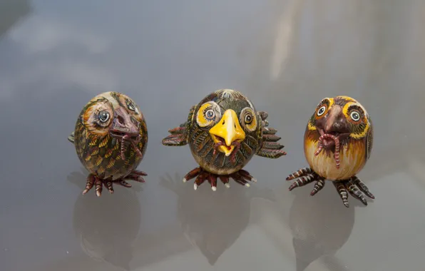 Background, painting, Easter eggs