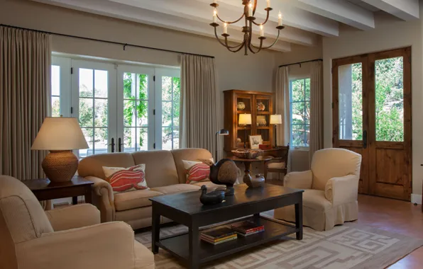 Room, interior, living room, New Mexico, Santa Fe, Adobe Home