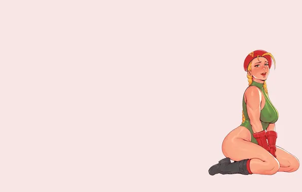 Picture blonde, hand, thighs, kneeling, bangs, Cammy White, video game girls