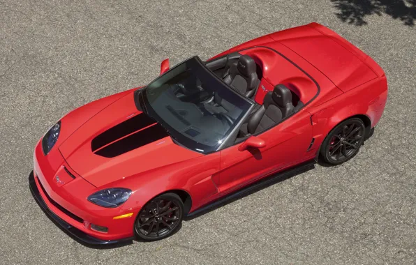 Auto, red, Corvette, Chevrolet, convertible