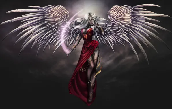 Wallpaper girl, wings, angel