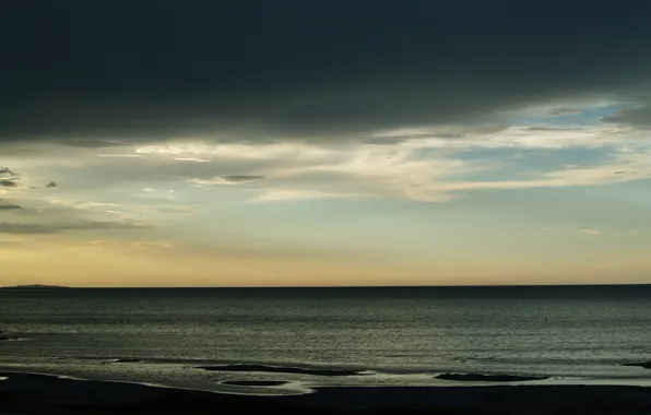 Sea, the sky, clouds