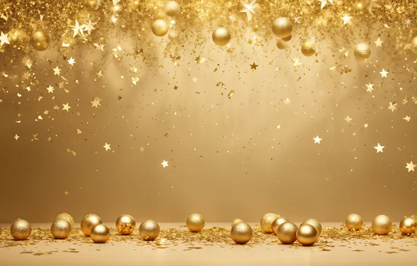 Balls, light, gold, balls, Shine, texture, sequins, Christmas