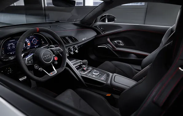 Picture Audi, car interior, R8, Audi R8 Coupe V10 GT RWD
