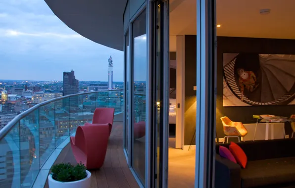 Design, style, home, interior, balcony, penthouse, living space