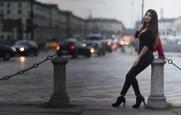 Look, face, the city, model, Daniela