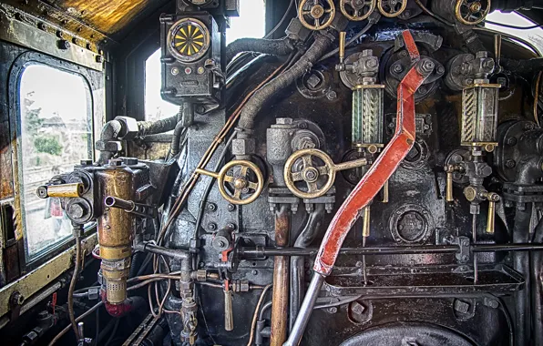 Picture old, train, locomotive, engine
