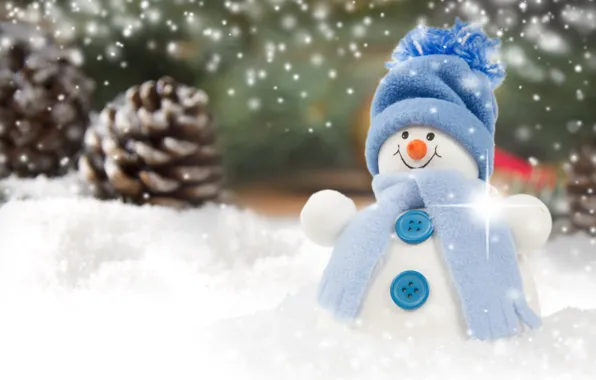 New Year, Christmas, snowman, Christmas, winter, snow, Merry, decoraton