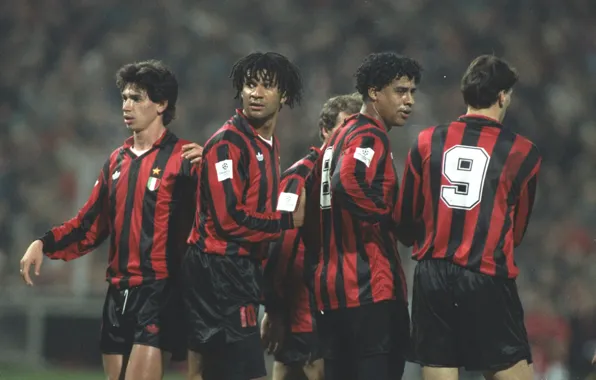 Picture retro, milan-92, The Rijkaard Franklin (Frank) Edmundo, Ruud Gullit ("Rud") DIL, Demetrio Albertini, van Basten …