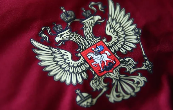 Picture Russia, wings, crown, birds, horse, closeup, simple background, depth of field