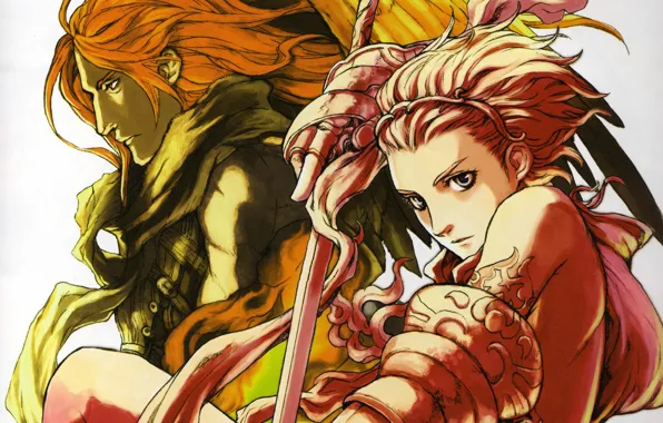Wings, red, peak, Celiane, Apolonius, Aquarion, by Eiji Kaneda