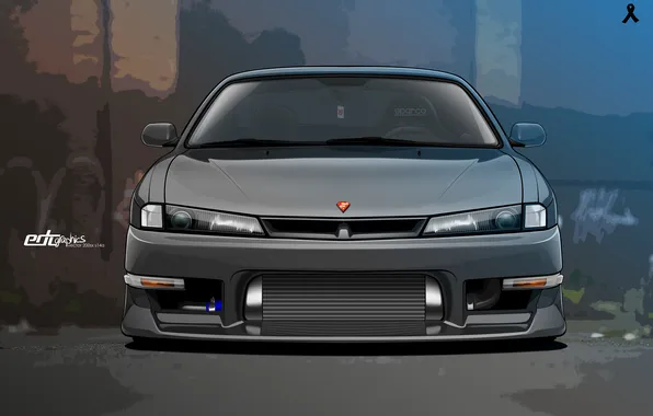 Picture vector, Silvia, Nissan, Nissan, front, Sylvia, S14, 200SX