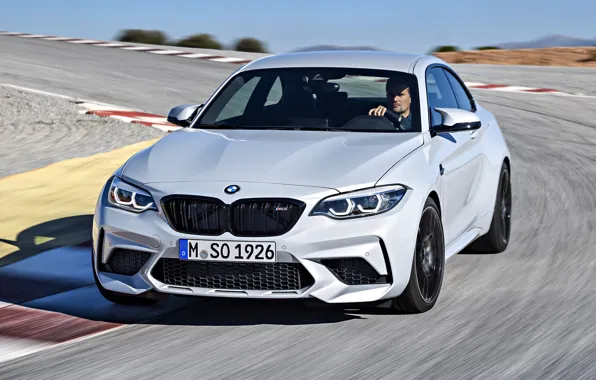 Picture movement, coupe, track, turn, BMW, 2018, F87, M2