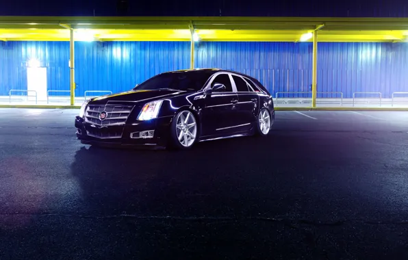 Picture Cadillac, CTS, Car, Front, Black, Tuning, Vossen, Wheels