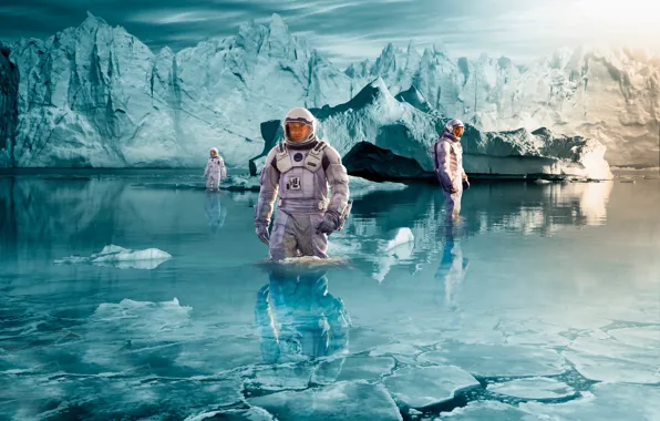 Picture art, the astronauts, based on the movie, Interstellar